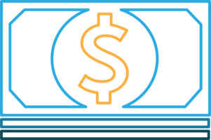 Dollar money icon sign symbol design png