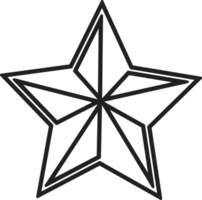 design de símbolo de sinal de ícone de estrela png