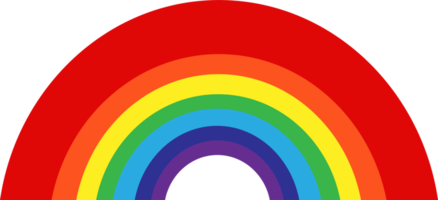 arco iris con diseño de símbolo de signo de icono de nube png