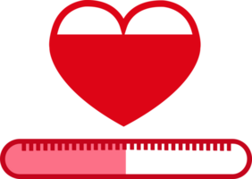 Valentine's day card idea Love meter sign design png