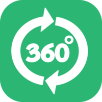 360 graders ikon tecken symbol design png