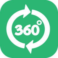 360 Degree icon sign symbol design png