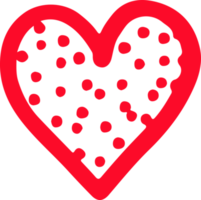 Hand drawn heart icon sign design png