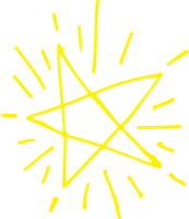 star icon hand draw sign symbol design png