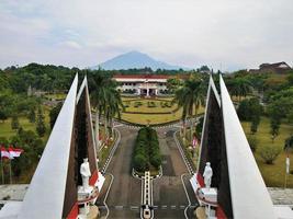 Bandung, West Java-Indonesia, April 19, 2022- Aerial view of the Government High School of Science-IPDN photo