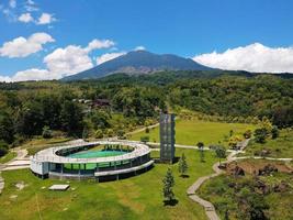 Beautiful aerial view, tourism hill, in Kuningan, West Java - Indonesia. photo