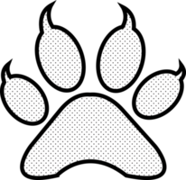 Animal paw print icon sign design png