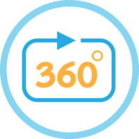 360 gradi icona segno simbolo design png