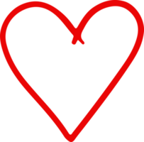 Heart hand draw icon sign design png