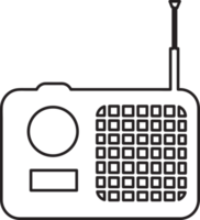 design de símbolo de sinal de ícone de rádio png