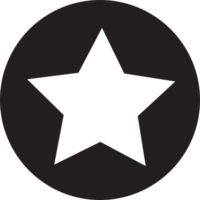 design de símbolo de sinal de ícone de estrela png