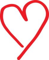 Heart hand draw icon sign design png