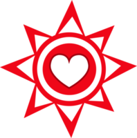 diseño de símbolo de signo de icono de corazón png