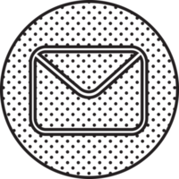 design de símbolo de sinal de ícone de e-mail e correio png