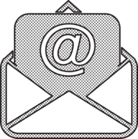 design de símbolo de sinal de ícone de e-mail e correio png