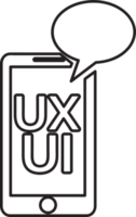 conception de signe d'icône ui ux png