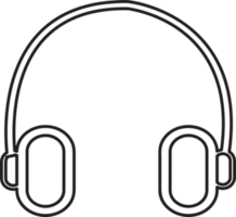 diseño de símbolo de signo de icono de auriculares png