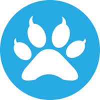 Animal paw print icon sign design png