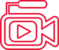 Video camera icon sign symbol design png