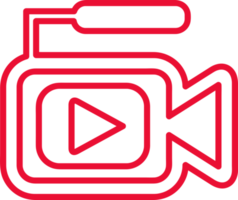 diseño de símbolo de icono de cámara de video png