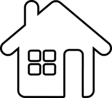 huis en huis pictogram symbool teken png