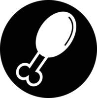 design de símbolo de sinal de ícone de perna de frango png