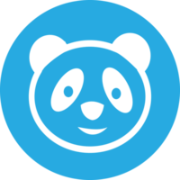 design bonito de personagem de desenho animado de ícone de panda png