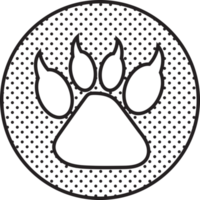 Animal footprint icon sign symbol design png