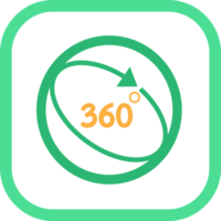 360 Degree icon sign symbol design png