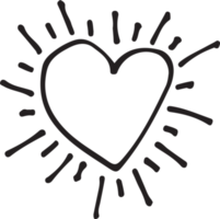 Hand drawn Heart icon sign symbol design png
