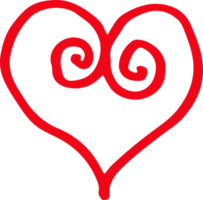 Heart hand draw icon sign design png