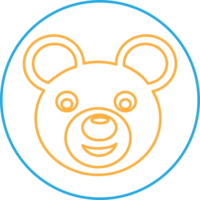 design de símbolo de sinal de ícone de urso png