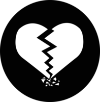 gebroken hart pictogram teken symbool ontwerp png