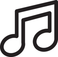 design de símbolo de sinal de ícone de música png