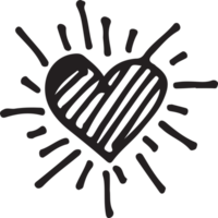 Hand drawn Heart icon sign symbol design png