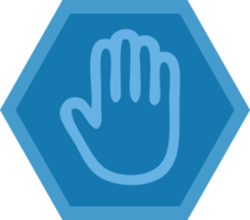 design de sinal de vetor de ícone de mão png