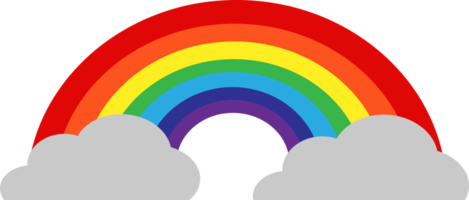 rainbow with cloud icon sign symbol design png