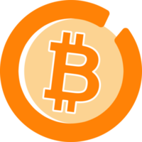 diseño de símbolo de signo de icono de bitcoin png