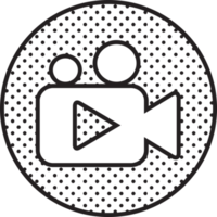 diseño de signo de icono de cámara de video png