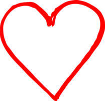 Hand draw Heart icon love sign design png