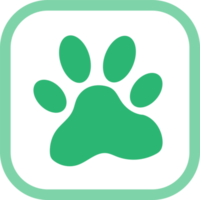 Animal paw print icon sign design png