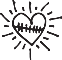 handritad hjärta ikon tecken symbol design png