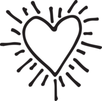 Hand drawn Heart icon sign symbol design png