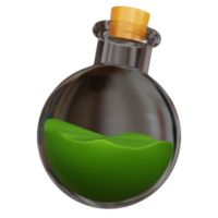 3d rendering bottiglia di veleno isolata png