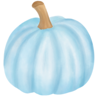 Blue pastel pumpkin watercolor png