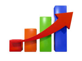 bonne progression de l'investissement en actifs rendu 3d png