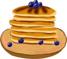 illustration de crêpes aquarelle dessinée à la main isolée sur fond blanc png