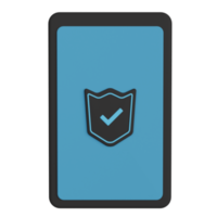 Mobile Security 3D Illustration png