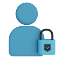 User Security 3D Illustration png