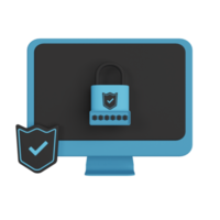 Login Protection 3D Illustration png